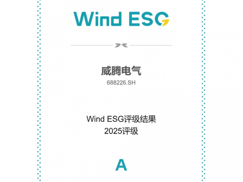 利国娱乐国际老牌w66电气Wind ESG评级由BBB跃升至A级