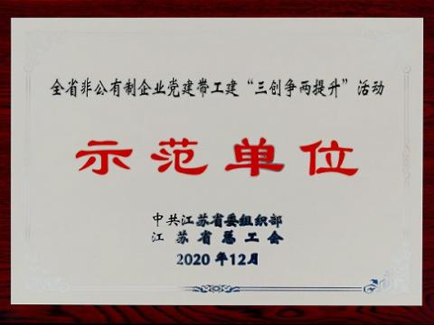 利国娱乐国际老牌w66集团荣获全省非公有制企业党建带工建 “三创争两提升”活动树模单位